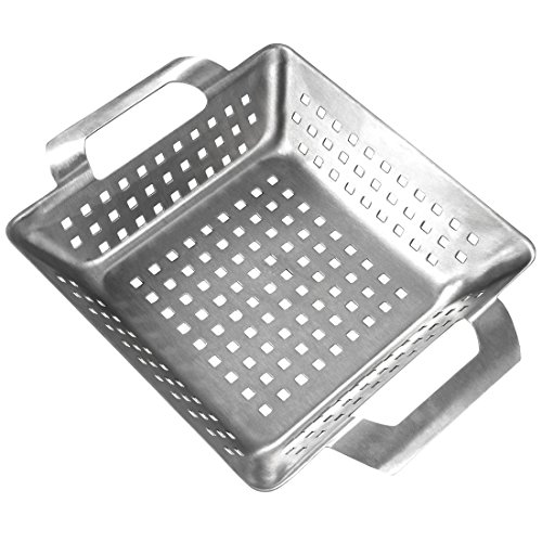 Ultranatura Edelstahl Grill-Korb / Gemüseschale mit Griffen – ca. 28 x 20 x 5 cm - 2