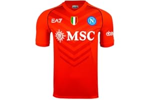 SSC NAPOLI Maglia Gara, EA7, Scudetto Tricolore, Tessuto Tecnico Dry Touch, 2023/2024