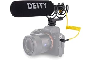 Deity V-Mic D3 Pro Richtmikrofon mit Supernierencharakteristik und Rycote Shockmount für DSLRs, Camcorder, Smartphones, handliche Rekorder mit Mic Deadcat Windschutzscheibe und Blitzschuhadapter