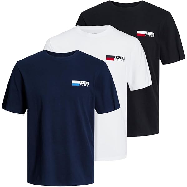 JACK & JONES Jprblatailor Ss Tee FST Lot de 4 t-shirts, Noir, XXL