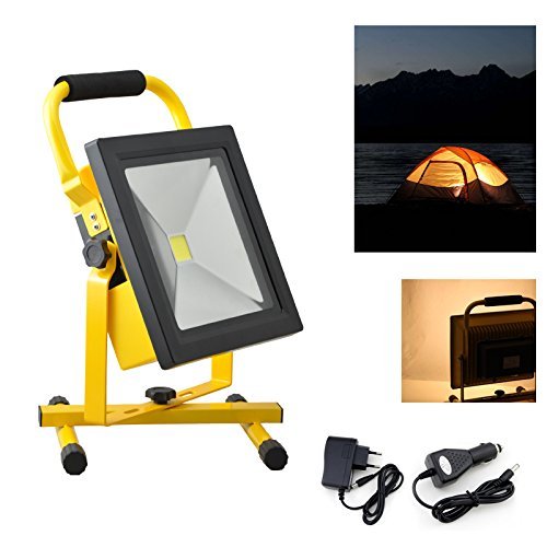 Hengda® 30W Arbeitsleuchte Handlampe Fluter Akku Strahler Beleuchtung Warmweiß Scheinwerfer Strahler Super dünn