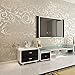 Price comparison product image HY- Simple 3D Non-Woven Wallpaper Acanthe Leaves Non-Woven Wallpaper Bedroom Living Room Hotel Club Pvc Project,Silvery,53*1000