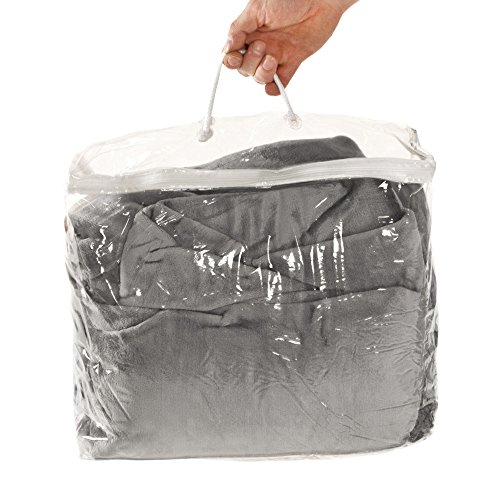 TecTake 2er Set XXL Kuscheldecke 220x240cm Mikrofaser Decke + Tragetasche – diverse Farben – (Grau | Nr. 401731) - 4