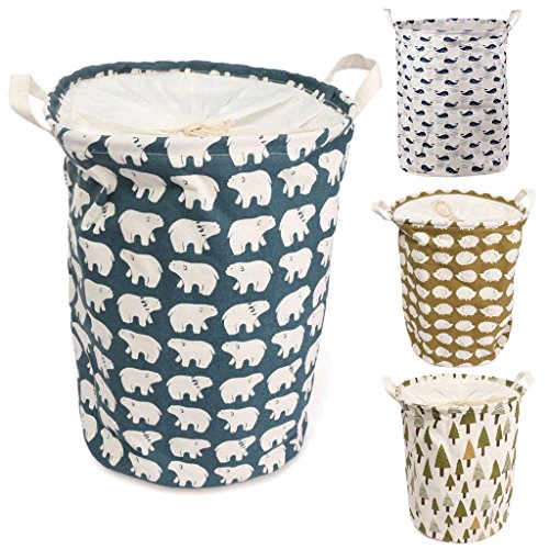 Faltbare Wasserdichte Wäschekorb Wäschetonne Spielzeug Tasche Kann Bin Beutel Korb – Blau, Generic - 3