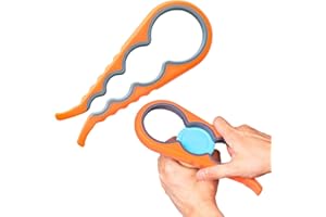 FENQURO 1 pièces Ouvre Bocal Manuel, ouvre bouteille, ouvre bocal, Multifonctionnel 6 en 1 Ouvre Bouteille, Ouvre Bocaux pour Les Personnes Âgées, Les Enfants, Les Personnes Souffrant D'Arthrite