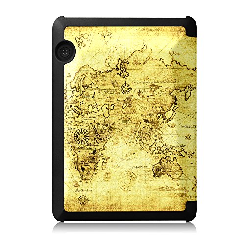 Kindle Voyage Hülle Case – Fintie Ultra Slim Lightweight Schutzhülle Tasche Cover mit Auto Schlaf / Wach Funktion Standfunktion nur geeignet für Kindle Voyage, Weltkarte - 4
