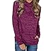 Produktbild Sannysis Damen Pullover Langarmshirt Elegant Frauen Cowl Neck Striped Langarm Kordelzug Pullover Top Sweatshirt Taschen