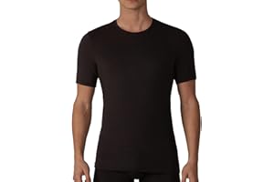 INTIMITALY Liabel 2-częściowy zestaw męskich t-shirtów z elastycznej bawełny, okrągły dekolt i dekolt w szpic, czarno-biały 3858