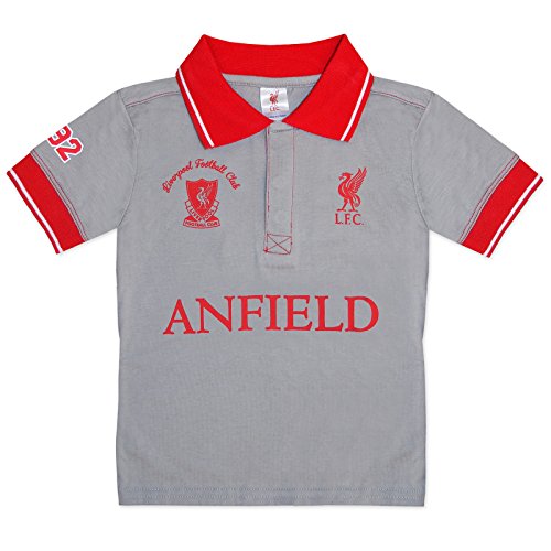 Liverpool FC Official Football Gift Baby Boys Polo Shirt Grey 18-23 Months