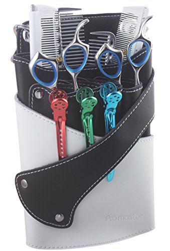 Barber & Salon Soft Leather Holster - Holder for Haircutting Scissors/Shears, Clippers, Styling Combs and other Salon Tools