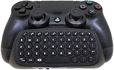 PS4 Keyboard,2016 [New Version] 3.5mm Plug Black Mini 2.4G Wireless Online Gaming Live Chat Message Gamepad for PS4 Controller,Sent Cleaning Cloth