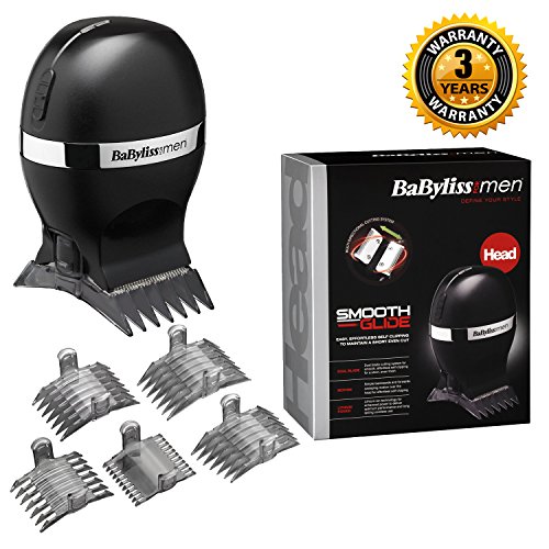 BaByliss for Men 7575U Smooth Glide Cordless Hair Clipper 4x Cutting Comb Attachments with Storage Pouch