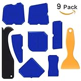 Amteker 9 Pieces Sealant Tool Caulking Tool Kit for All Bathroom Kitchen Room an