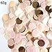 Produktbild Konfetti Rosegold Mehrfarbig,60g Pastell 1cm Runde Rosa Weiß Seiden-Papier Tabellen Pailletten Tissue Metallic Confetti für Tischdeko Geburtstag Taufe Party Hochzeit Baby Shower/Dusche Dekoration