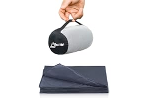 Litume Compact Fleece Travel Blanket with Stuff Sack, 70x48 Inches, Moisture Wicking and Breathable Airplane Blanket, Foldable Throw for Couch, Car Rides, Train, Camp, Backpacking, Traveling