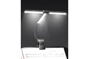 TobeBright Lampe de Pupitre de Musique Ultra-Large 36CM, Super-Lumineux 57 LEDs, 4 Couleurs x 3 Luminosités, Lampe de Piano Pliable en Forme-T pour Partitions et Livres, USB-C Rechargeable