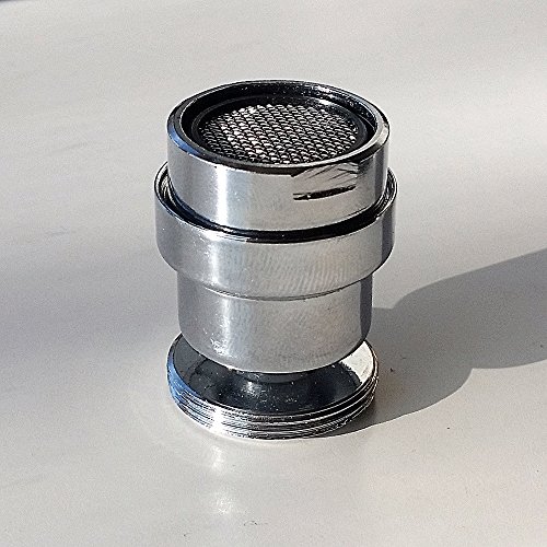 Perlator M24 Außengewinde mit Kugelgelenk, verchromtes Edelmessing, beste Qualität, passend auf M24 Innengewinde Wasserhähne, Gewindeadapter, Strahlregler - 2