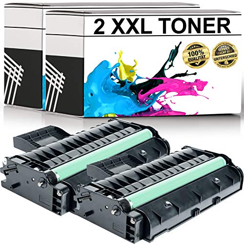 labt de toner compatible Ricoh Aficio SP 201 N/SP 204 SN, SFN/SP 211 su, SP 211 SF/SP 203 S/SP 213 W, SFNw, SFw, SUW/SP 220 NW, SNw, SFNw | Lot de 2 | Noir | 407254