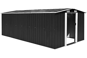 vidaXL Capanno da Giardino Metallo Antracite 257x497x178 cm Casetta Attrezzi