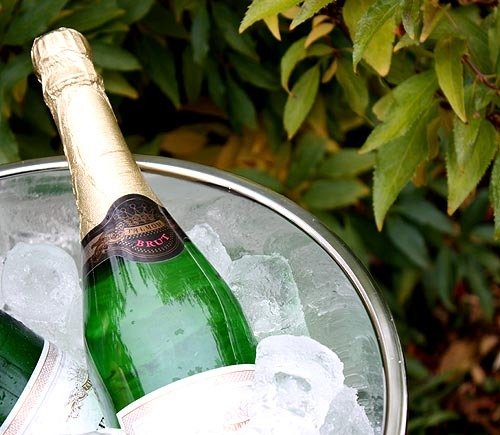 riesiger EDELSTAHL Sektkübel Champagnerbowl Sektkühler Weinkühler - 4