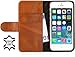 Produktbild StilGut Talis Schutz-Hülle für iPhone SE mit Kreditkarten-Fächern aus echtem Leder, Cognac