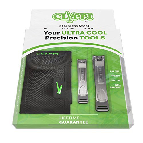 Clyppi: BEST Nail Clipper Set With Case For Well Groomed Men & Stylish Ladies | Perfect Nail Care Gift Set For Men & Women | Best Nail Clippers to Trim your Finger Nails & Toe Nails | Extra Sharp Easy Grip Fingernail Clippers & Toenail Clippers | Professional Deluxe Stainless Steel Nail Cutters