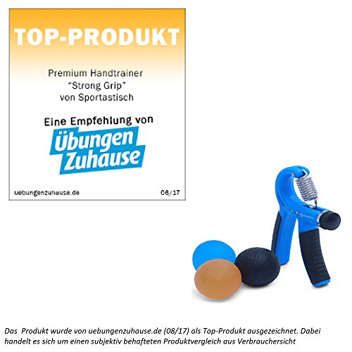 Premium Handmuskeltrainer „Strong Grip“ von Sportastisch :: 3 hochwertige Stressbälle im Set:: einstellbare Fingerhantel :: in geprüfter Qualität :: verschiedene Härtegrade der Schaumstoffbälle bis 20 kg :: ideal für Kletterer, Bodybuilder, bei Stress, Rheuma oder nach Schlaganfall:: optimal als Handtrainer, Unterarmtrainer, Fingertrainer, Handgelenk trainer :: Durchmesser 5cm, auch für Kinder geeignet :: BONUS E-book „Handtraining“ :: inklusive 3 Jahren Sportastisch Produktgarantie - 2