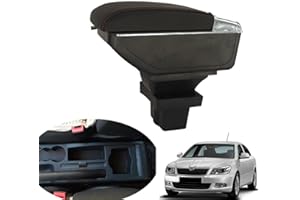 SZSS-CAR AutoSunShine Leather Car Center Console Armrest Box Compatible With Skoda Yeti 2009-2016/Compatible With Skoda Octavia Mk2/Octavia A5/Laura 2005-2006 2007 2008 2009 2010 211 2012