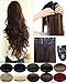 S-noilite® UK Women 24 Inches (60cm) Maroon mix Dark Red One Piece Long Curly Wavy 3/4 Full Head Clip In Hair Extensions Extension