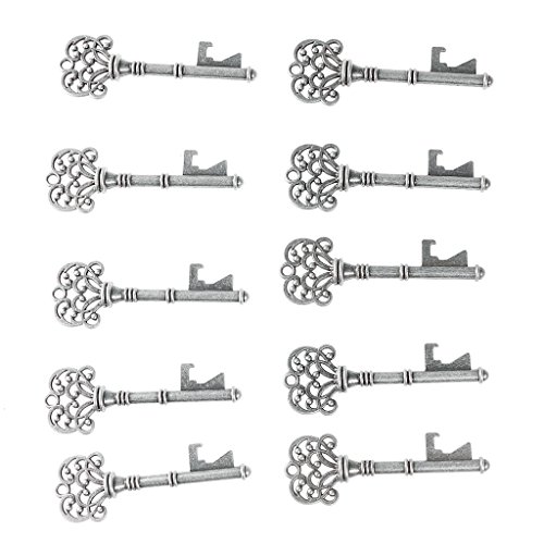 Flaschenöffner Kupfer Hochzeit antik rustikal Bräutigamform Alice im Wunderland Schlüsselanhänger Hochzeit & Party Geschenk - Silber, one size