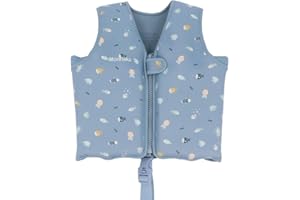 Monnëka Chaleco de natación con correa ajustable y cierre de seguridad | Chaleco flotante para el aprendizaje | Chaleco de ayuda a la flotación para niños