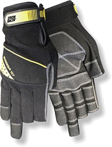 RED STEER Ironskin 167-L Professional Grade Carpenter Style High Dexterity Glove, Black (Large)