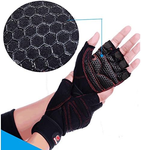 Weight Lifting Gym Gloves Training Fitness Antislip Wareproof Wrist Wrap Workout Exercise Gaming 3 Color In Pair