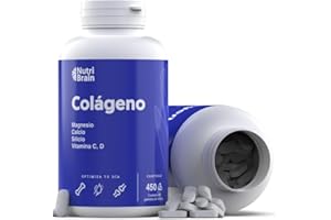 NUTRIBRAIN Colágeno Hidrolizado con Magnesio | 3600 mg | 450 Comprimidos | Dosis Alta | Formato XXL | 6 meses | Con Calcio, Vitamina D y VItamina C | Piel Firme, Articulaciones, Pelo, Uñas, Movilidad