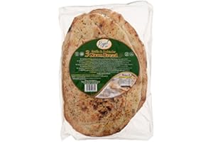 REGAL FOOD PRODUCTS BRINGING FOOD TO LIFE Regal Bakery Oven Baked Naan Bread 3Pcs – Garlic and Coriander Flatbread – Premium Quality Wheat Flour – Traditional Style Indian Pita