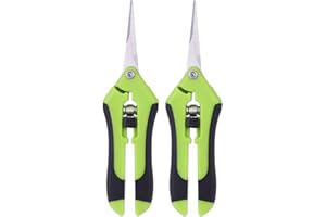 OUNONA 2 Pezzi Forbici per potare Forbice da potatura Manuale a da Giardinaggio Forbice da Taglio a Forbice Portatile da Giardino in Acciaio Inox Professionale (Verde)