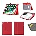 Produktbild ISIN Tablet Fall Serie Apple iPad Pro 12.9 2017 und 2015 Tablet-Modell Premium PU-Leder Schutzhülle Taschen mit Handschlaufe, Stylus Halter und Kartenschlitz (Rot)
