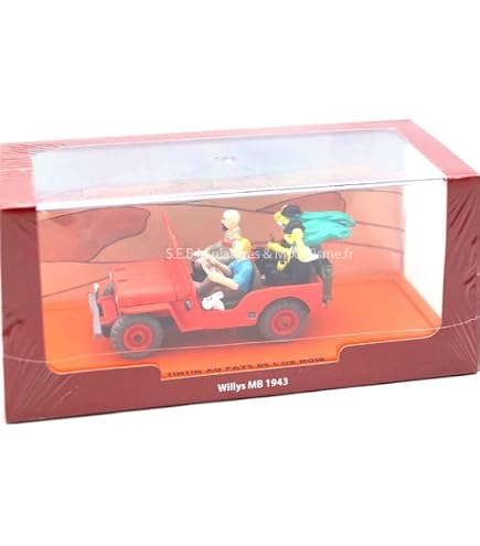 La Jeep willys MB 1943 1/43 TINTIN au pays de l'or noir par hergé