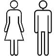 Targhetta Per Porta WC Ospiti In Metallo Nero - Fissaggio Senza Fori E Senza Colla (Adesivo Incluso) - Design Moderno - 6