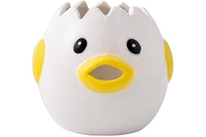 FAYEMINT Séparateur d'oeufs, Jaune d'oeuf Poussin blanc,Séparateur d'oeufs Mignon, Séparateur d'œufs de Dessin Animé pour cuisine, Ustensiles de Cuisine Boulangerie, Camping(Jaune)