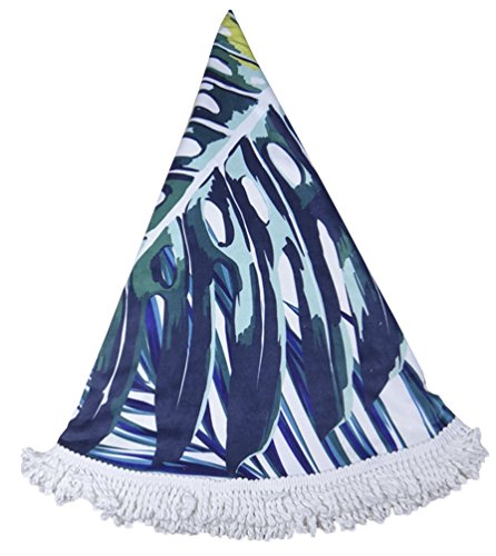 OLIPHEE Rund Strandtuch Mandala Handwerk Quaste Boho Stil Strand Yoga Matten Schal Tapestry Tischdecke Picknickdecke Pattern 19 - 2