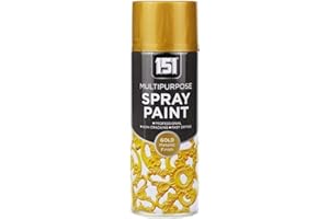 Classic Signature - 1 x Multipurpose Metallic Gold Aerosol Spray Paint 400ml Quick Drying Spray,Fast Dry and Excellent Coverage for Metal, Wood, Plastic and More