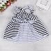 Koly 1Set Baby Girls Clothes Summer Infant Outfit Stripe Backless Dress+ shorts (24M)