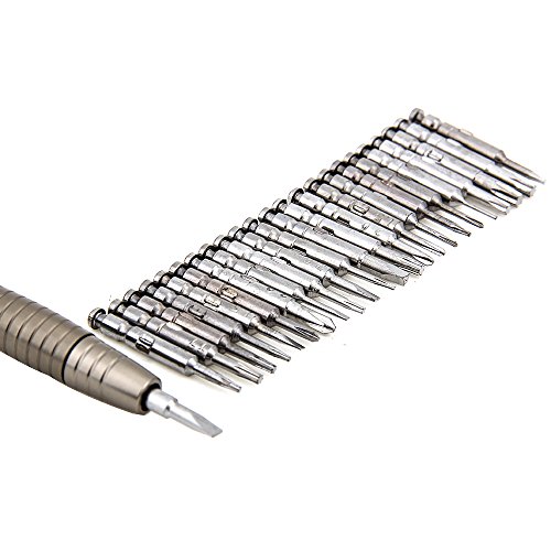 Balala Mini Schraubendreher Set 25-teilig Werkzeug Set Magnetisierbar Torque Schlitz Kreuzschlitz Etui in Lederoptik - 4