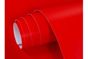 GOYAPRINT Vinilo Adhesivo Rojo Mate de 60x300 cm Para Muebles Cocina Paredes Ventanas Manualidades Papel Adhesivo Decorativo (ROJO, 60x300 cm)