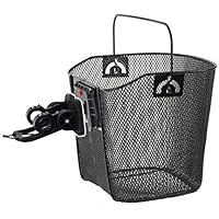Moma - Cesta delantera extraible para bicicleta, con asa y enganche rápido