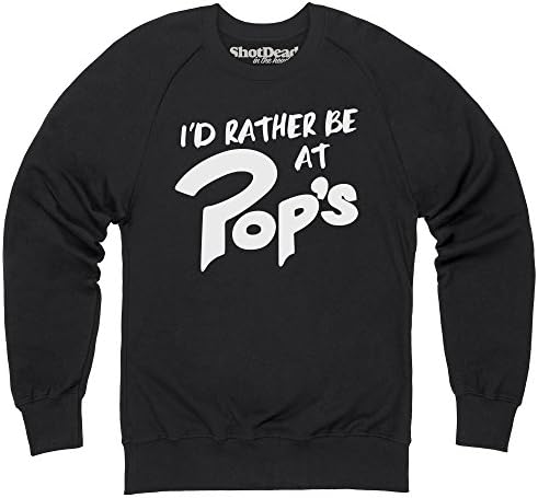 Shotdeadinthehead Inspired by Riverdale - Rather Be At Pop's Crewneck Sweatshirt, Male, Black, L