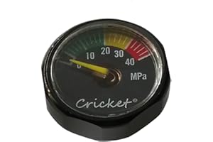 UP100 2pcs PCP Paintball Airforce High Pressure Pump Pressure Gauges Black 1 Inch Mini Air Gauge Scuba Manometre 40MAP Thread M8 x 1