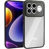 Coverzone Xiaomi Poco F8 Ultra İle Uyumlu Y&uuml;ksek Kalite Kılıf Kamera Korumalı Şeffaf Arka Y&uuml;zey Z-New Roll Kapak Siyah