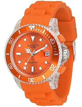 MADISON NEW YORK Unisex Uhr Candy Time® Flash Orange Onesize